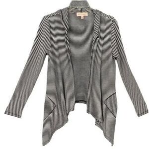 XL striped cardigan hoodie philosophy black white lightweight women's